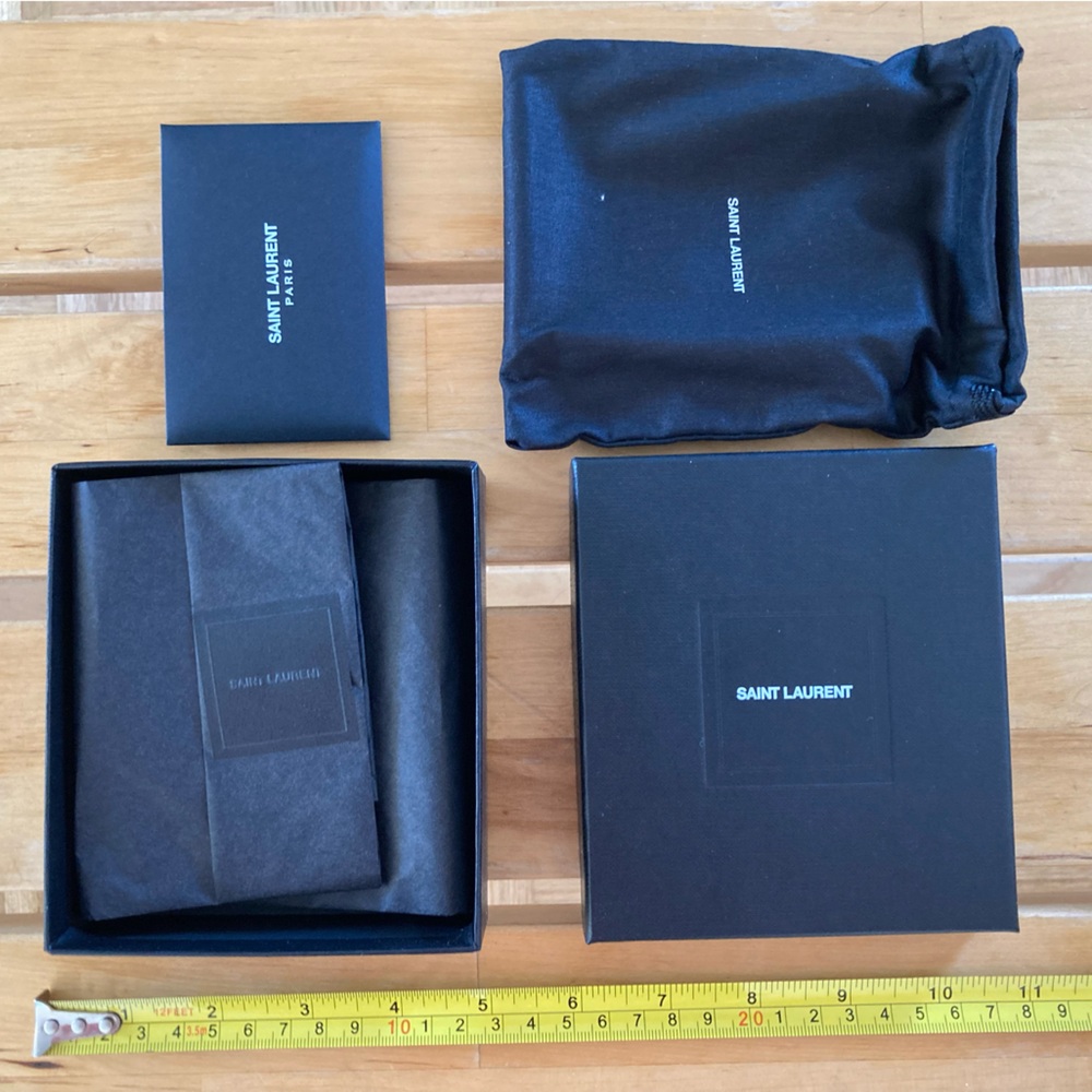Saint Laurent empty gift box with authenticity card, pouch